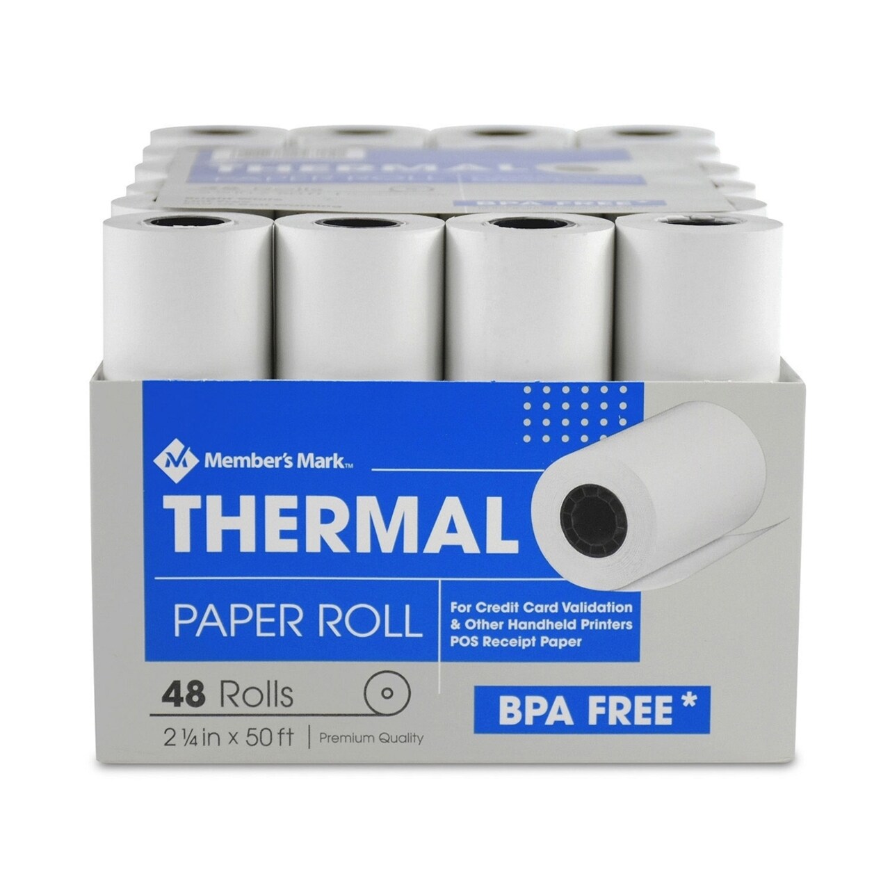 Members Mark Thermal Receipt Paper Rolls 2 1/4" X 50 48 Rolls